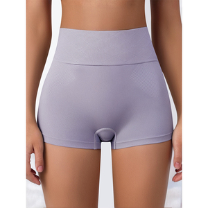 Offre Spéciale femmes taille XL taille haute sans entrejambe Yoga Shorts poches personnalisé <span class=keywords><strong>Spandex</strong></span> athlétique course Gym Fitness porter privé - Product Image 3