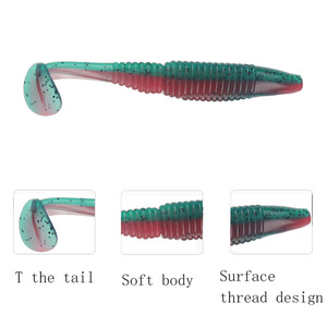 Señuelo Bicolor en Espiral con Cola en T, 12cm 8.4g, Luminoso, para Pesca de Lubina en Agua Dulce - Product Image 3