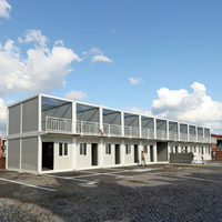 Maison préfabriquée en conteneur de 40 pieds sur deux étages, projet de maison modulaire à 4 chambres