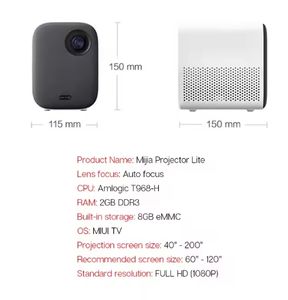 Mini projecteur Portable Installation Projection 1080p projecteur 500 ANSI Lumens <span class=keywords><strong>MIUI</strong></span> TV HDR10 2.4G/mois 3g Internet sans fil - Product Image 4