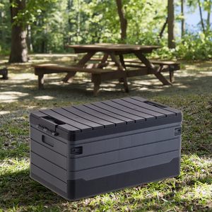 Portable Collapsible Folding Trunk <b>Storage</b> <b>Box</b> with Lid Multifunctional Picnic <b>Box</b> Outdoor Camping Hiking Caravan <b>Storage</b> <b>Tools</b> - Product Image 2
