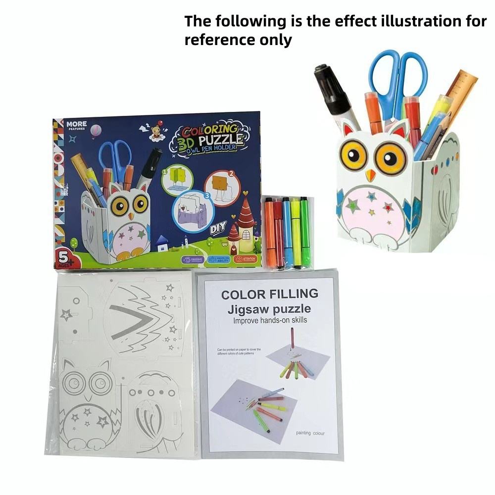 Étui à crayons hibou