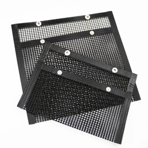 Factory Customize Non-Stick BBQ <b>Mesh</b> Bag <b>Grill</b> Pad Reusable Heat-resistant Bags Barbecue Baked Mat - Product Image 1