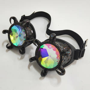 Lunettes de soleil Steampunk Spikes Claw Kaleidoscope lunettes Rainbow Crystal Lenses Lunettes lunettes de fête - Product Image 2