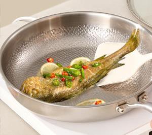 28/30/32cm <strong>Cookware</strong> Set Non-stick Forged <strong>Peter</strong> <strong>Cook</strong> Breakfast Eggs Stainless Steel Lotus Woks and Stir Frying Pan with Lid Cover - Product Image 4