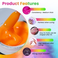 Beautilux Marque privée Couleur bonbon 15g Chine Vente en gros Extension de gel pour les ongles Kit d'extension de gel pour ongles en gel papillon