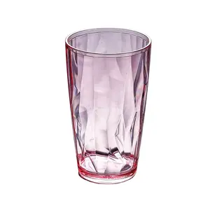 Оптовая продажа, цветные акриловые стаканы с нежной текстурой, безопасные пластиковые стаканчики для прямого питья