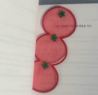 Marque-page coréen en maille transparente brodée motif concombre, style mignon, tendance Instagram, pour agenda, design esthétique