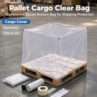 Housse de protection transparente en PE pour palette, sur mesure, à fond carré, pour l'emballage logistique en entrepôt