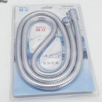 Tuyau de douche moderne en acier inoxydable de 1,5 m à double boucle avec pommeau de douche pour hôtels et salles de bain