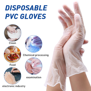 Gants jetables en PVC sans poudre, antistatiques et antidérapants, gants d'examen en vinyle, usage général - Product Image 3