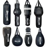 ANGTIAN chine sac de boxe en cuir lourd non rempli sacs de boxe vides sac de boxe Muay Thai pour l'entraînement MMA