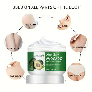 Crema de Aguacate Natural a Base de Hierbas para Hombres y Mujeres, Depilación Permanente Sin Dolor para Axilas, Cuerpo y <span class=keywords><strong>Vello</strong></span> Púbico, Marca Privada - Product Image 5