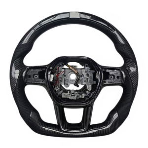 Volant de direction LED en cuir perforé en fibre de carbone de qualité, très vendu, pour Honda Acura Tlx - Product Image 1