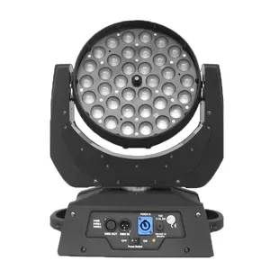 Cuci Zoom 36X10W Rgbw 4 In 1 LED Kepala Bergerak Lampu Zoom Tahap Lyre Wash Dj Light