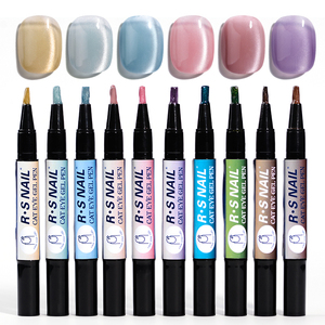 R S Nail Stylo Gel Magnétique Effet Œil de Chat en une seule étape, <span class=keywords><strong>Vernis</strong></span> <span class=keywords><strong>à</strong></span> Ongles <span class=keywords><strong>Semi</strong></span>-<span class=keywords><strong>Permanent</strong></span> UV LED avec Applicateur de Précision Rotatif - Product Image 1
