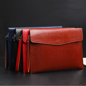 Carpeta de Archivos A4 de Cuero PU, Organizador de Documentos de Negocios, Cierre a Presión, Carpeta Tipo Sobre, Bolsa de Almacenamiento para Recibos y Contratos - Product Image 3