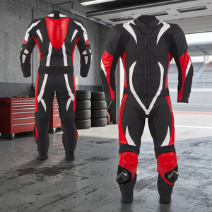 Leather <b>Motorcycle</b> Suit-Waterproof Windproof Breathable Full Sleeve Unisex Autumn <b>Summer</b> - Product Image 3