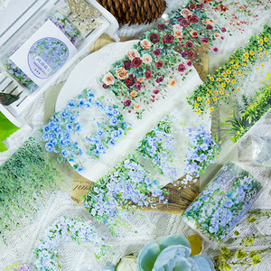 1 cuộn mới phong cách cổ xưa Sổ tay băng nhân vật nền chạm đáy Cẩm Nang trang trí loạt Vật liệu Hoa Nhãn dán sáng tạo - Product Image 1