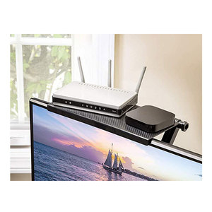 Ayarlanabilir bilgisayar monitörü düz vitrin rafı tutucu ekran Caddy ekran üst raf organizatör montaj için üst raf - Product Image 3