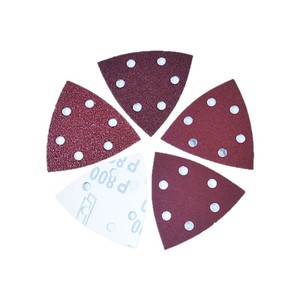 Papier abrasif floqué triangulaire 90x90x90mm 6 trous auto-adhésif pour le polissage électronique - Product Image 4