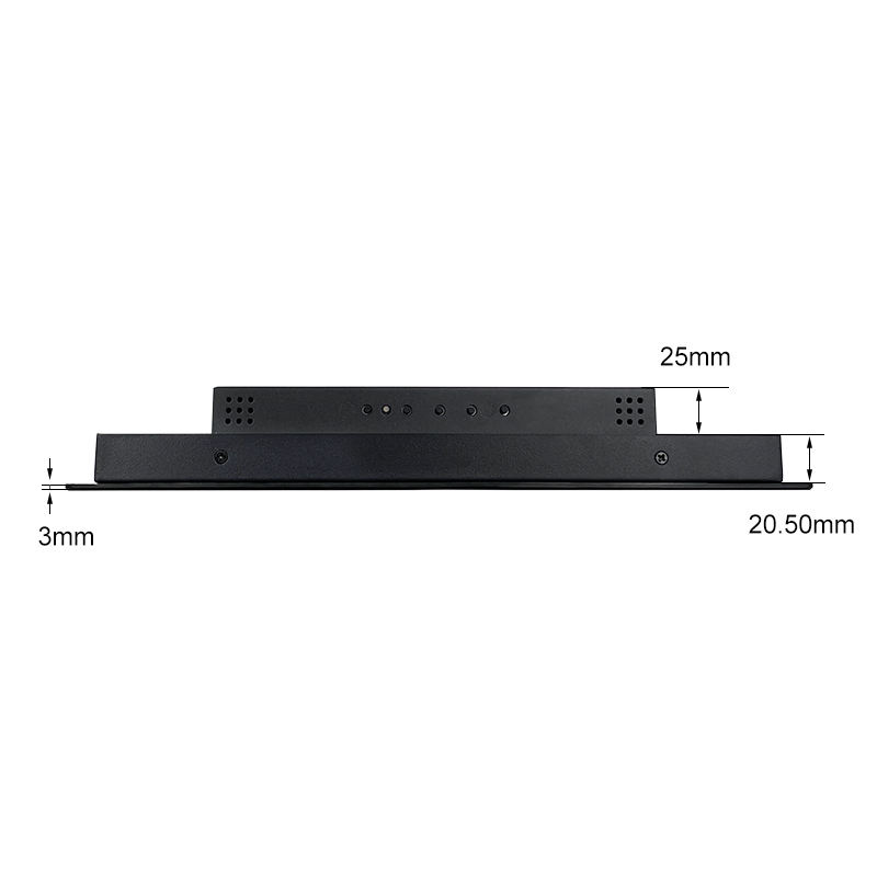 12 Inch 1024*768 VGA Non Touch square Screen Metal Aluminum TFT Embedded Pure Flat OEM ODM Industrial LCD Monitor