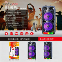 Altavoz Vertical LED RGB con Malla Hueca y Gradiente, Woofer para Fiestas en Interiores, Interconexión TWS, Micrófono con Cable, Control Remoto y Radio FM