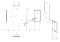 Écran LCD de vitrine simple face 55'' 3000 nits haute luminosité pour affichage publicitaire – Installation murale/sur pied/suspendue