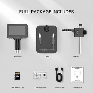 <span class=keywords><strong>Microscope</strong></span> numérique stéréo avec écran IPS HD de 4,3 pouces, 500/1000X, portable, carte 32 Go, caméra d'inspection, loupe de mesure, vidéo 1080P, LED - Product Image 6