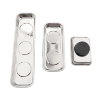 Plateau rectangulaire d'outils de pièces de vis magnétiques de plaque de bol d'aimant d'acier inoxydable pour la réparation de voiture