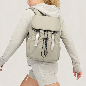 <span class=keywords><strong>Zaino</strong></span> con chiusura a coulisse per la scuola e i viaggi, leggero, in nylon <span class=keywords><strong>beige</strong></span>, sportivo, borsa di grande capacità per uomo e <span class=keywords><strong>donna</strong></span> - Product Image 3