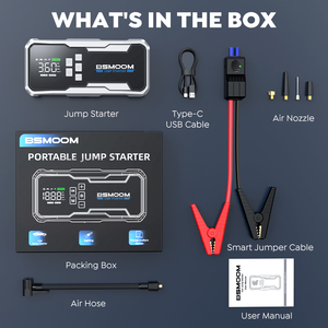 Salto Auto <span class=keywords><strong>Avviatore</strong></span> Power Bank Batteria di <span class=keywords><strong>Emergenza</strong></span> con Gonfiatore per Pneumatici 4 in 1 Multifunzione Auto Salto <span class=keywords><strong>Avviatore</strong></span> - Product Image 6