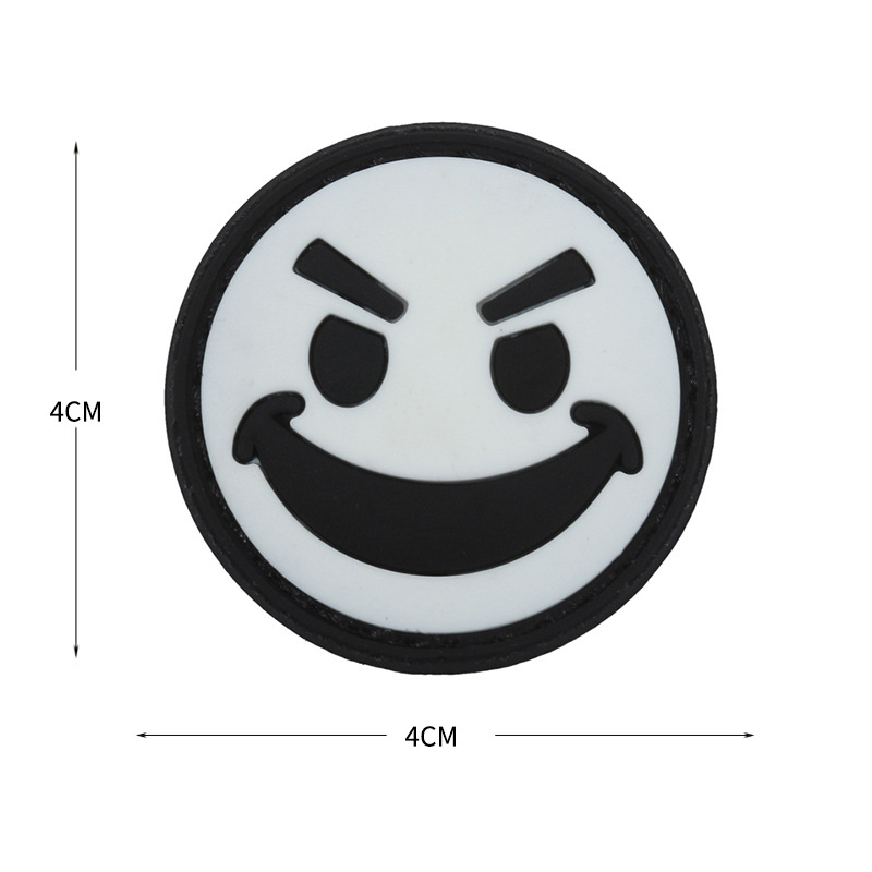 White skull smiley face luminous