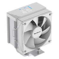 COOLLEO B40S-DIG-WH radiateur à affichage numérique conception de cou tordu pour les ventilateurs de I3-i7 de base refroidisseur de processeur d'ordinateur refroidisseur d'air de processeur