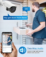Système de caméra de sécurité PoE 4COVR 8 canaux 12MP 4K pour la surveillance à domicile et professionnelle, audio bidirectionnel, projecteur, IA, kit NVR IP CCTV, visualisation via application