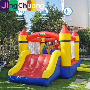 Castillo inflable transfronterizo para niños con tobogán, trampolín grande para uso doméstico y exterior, castillo de PVC engrosado con doble tobogán - Product Image 1