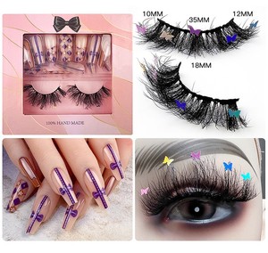 Ongles artificiels de luxe, Design personnalisé, presse sur les ongles et les cils, ensemble d'emballage - Product Image 5