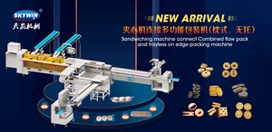2025 SKYWIN Machine à biscuits à <span class=keywords><strong>sandwich</strong></span> automatique avec <span class=keywords><strong>prix</strong></span> de la machine à emballer Flow / on Edge/X-Fold - Product Image 6