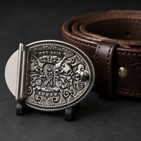 Boucles de ceinture pour hommes d'affaires, logo gravé sur mesure, alliage de zinc, métal résistant à la rouille, anti-rayures, pour ceinture en cuir