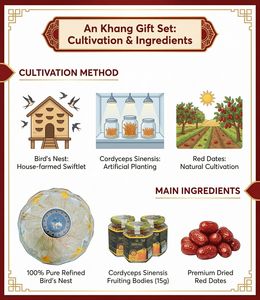 Coffret Cadeau An Khang, OEM ODM Disponible, Nid d'Oiseau Raffiné avec Cordyceps Sinensis et Dattes Rouges, Marques Personnalisées pour Propriétaires - Product Image 3