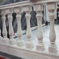 Balustre en pierre de marbre ou de granit rond pour escalier intérieur ou extérieur, main courante pour escalier, rampes à vendre