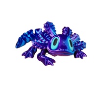 Figurine Salamander Lucu 3D Print Kreatif, Model Hewan dengan Sendi yang Dapat Digerakkan untuk Hiasan