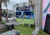 Système de poteaux de but avec base pour suspendre les écrans LED, les éclairages de scène