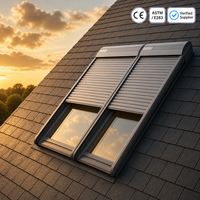 Fenêtre de toit moderne en aluminium résistant aux ouragans, double vitrage, verre de sécurité, cadre sur mesure, efficacité énergétique
