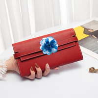 Pochette longue de luxe en cuir véritable pour femme ; Sac de soirée, portefeuille long, sac bandoulière – Vente en gros usine, personnalisation