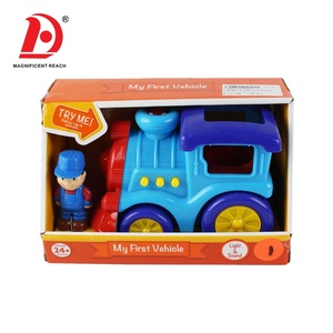 HUADA 2023 2 Styling Baby Cartoon Free Wheel Train Farmer Toy Vehicle Car <span class=keywords><strong>con</strong></span> musica e luce - Product Image 6