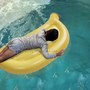 Banana Shaped Floating Mattress PVC Swimming Water Mat Raft Inflatable Pool Float