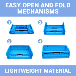 Contenitore Pieghevole in PP 600*400*400mm, Casse Impilabili per Trasporto di Verdura e Frutta, per Magazzino - Product Image 4