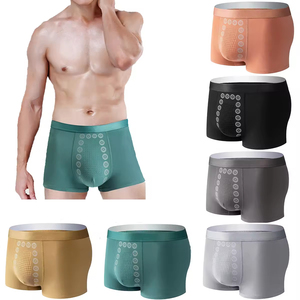 Caleçons Boxers Confortables pour Hommes Taille Mi-Haute Ions Négatifs Tricoté<span class=keywords><strong>s</strong></span> Énergie Magnétique Sous-Vêtements Énergisants - Product Image 1