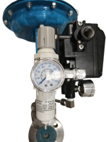 Vanne de régulation à diaphragme pneumatique avec positionneur et cage linéaire pour système de contrôle de la température et du débit de l'eau et de la vapeur CF8
